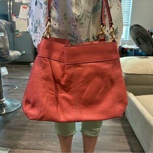 Coach Coral Leather Shoulder Bag